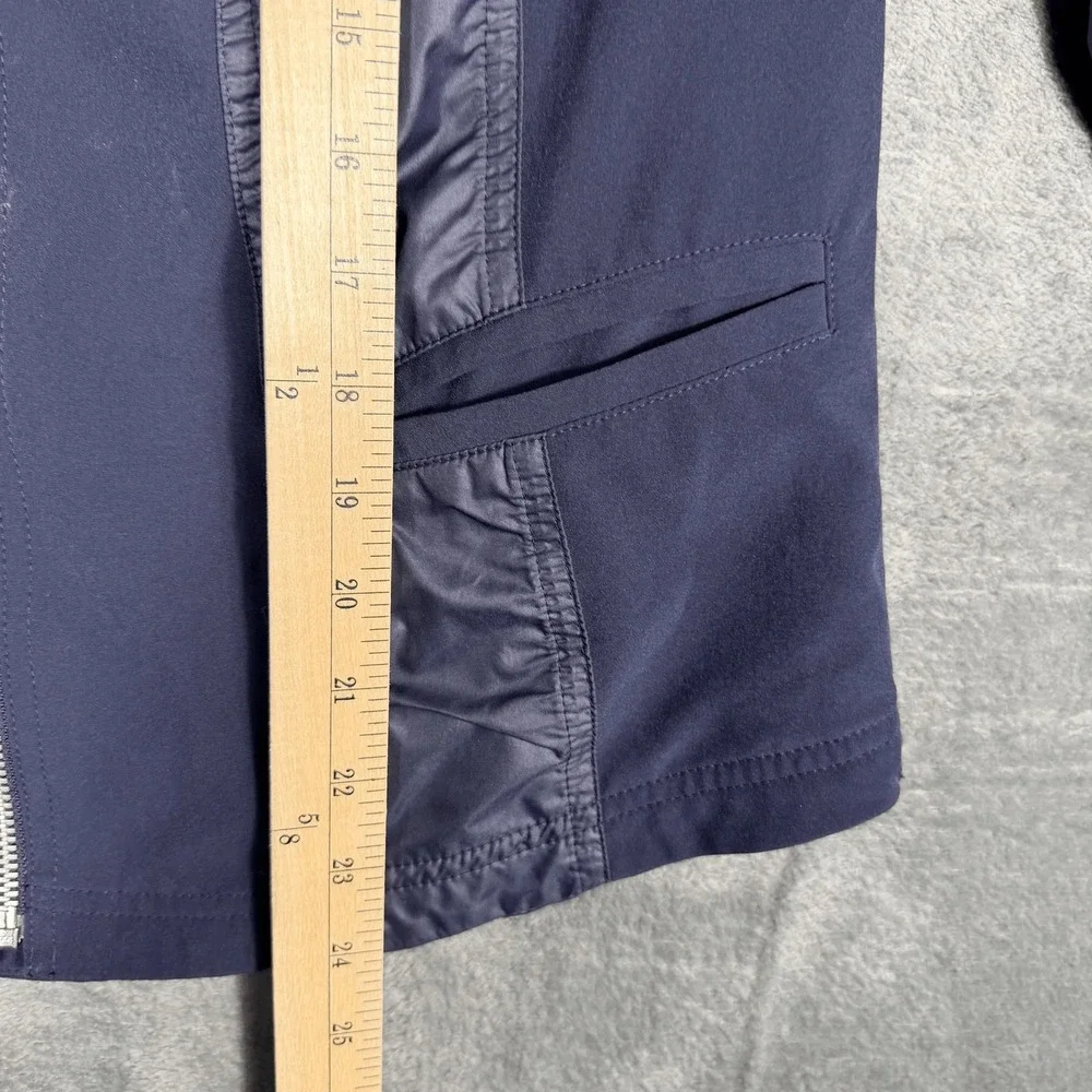 Zenergy by Chicos Womens Jacket Size 0 S Blue‎ Full Zip 3/4 Sleeve Mock Neck - Picture 5 of 6